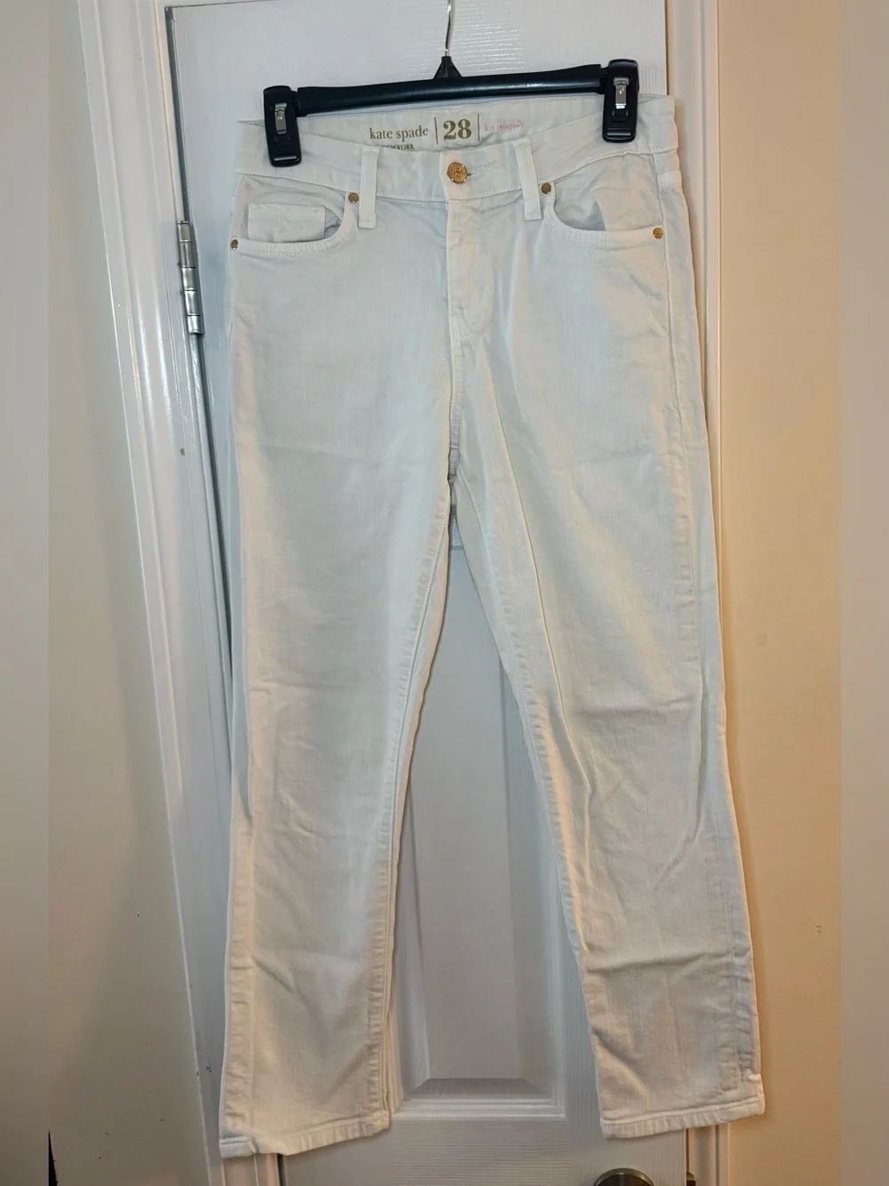 Kate Spade New York White Straight Leg Jeans Size 28